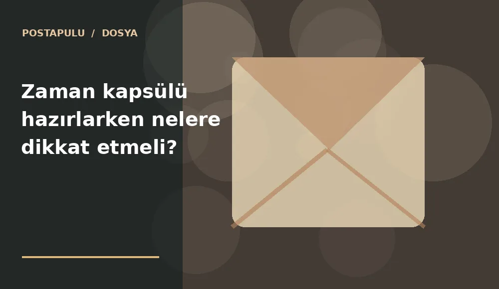 Zaman kapsülü hazırlarken nelere dikkat etmeli?